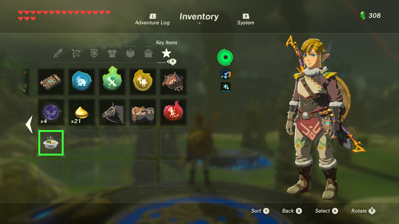Improving Cooking in Breath of the Wild